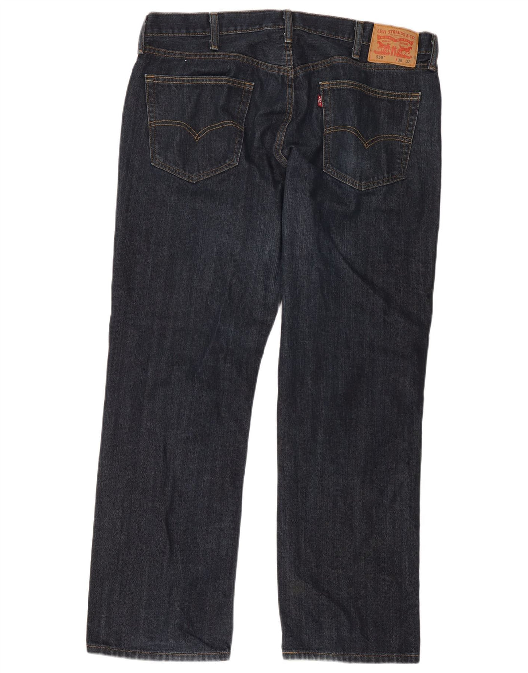 Levi's Herren 559 Straight Jeans W38 L32 Marineblaue Baumwolle