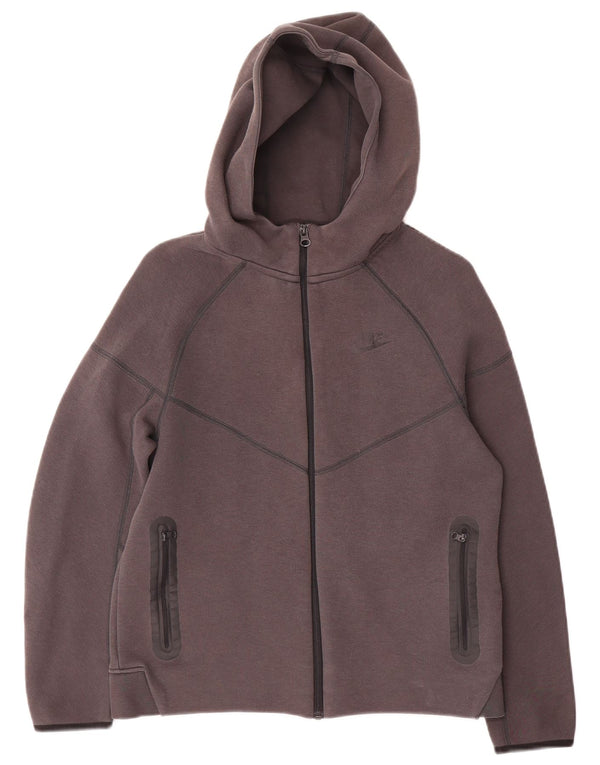 Nike Jungen-Kapuzenpullover mit Reißverschluss, 13–14 Jahre, XL, graue Baumwolle
