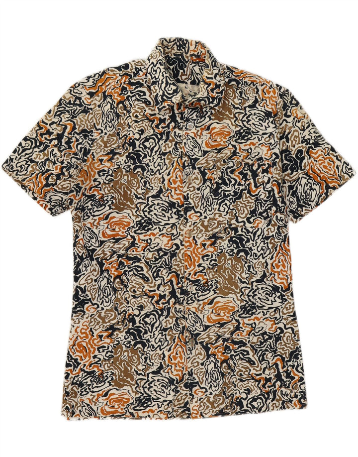 VINTAGE Mens Abstract Pattern Shirt Size 38 Medium Multicoloured Vintage Vintage and Second-Hand Vintage from Messina Hembry 