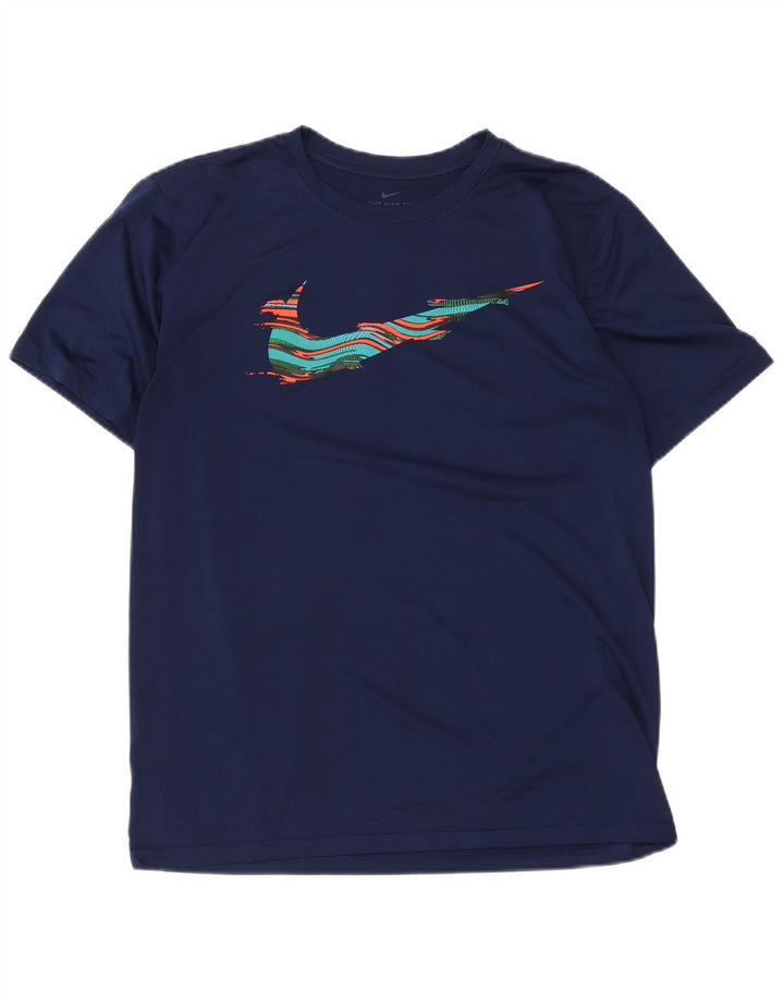 Nike Herren Dri Fit Graphic T-Shirt Top Large Marineblau