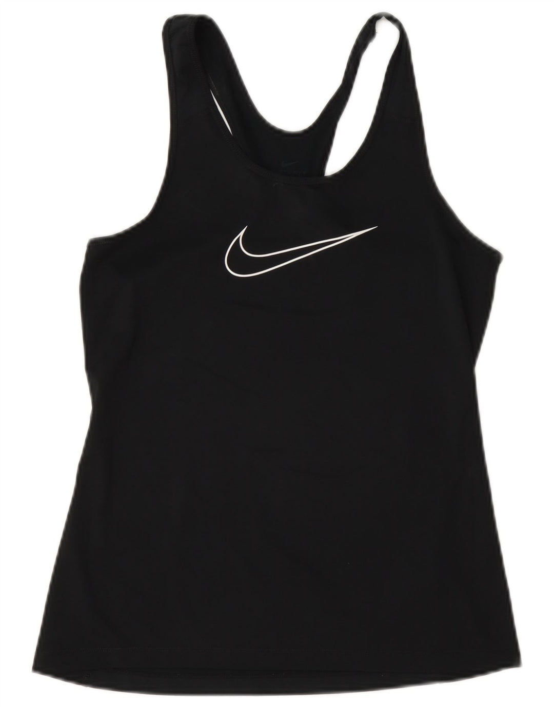 Nike Damen Dri Fit Graphic Weste Top UK 10 Small Schwarz Polyester