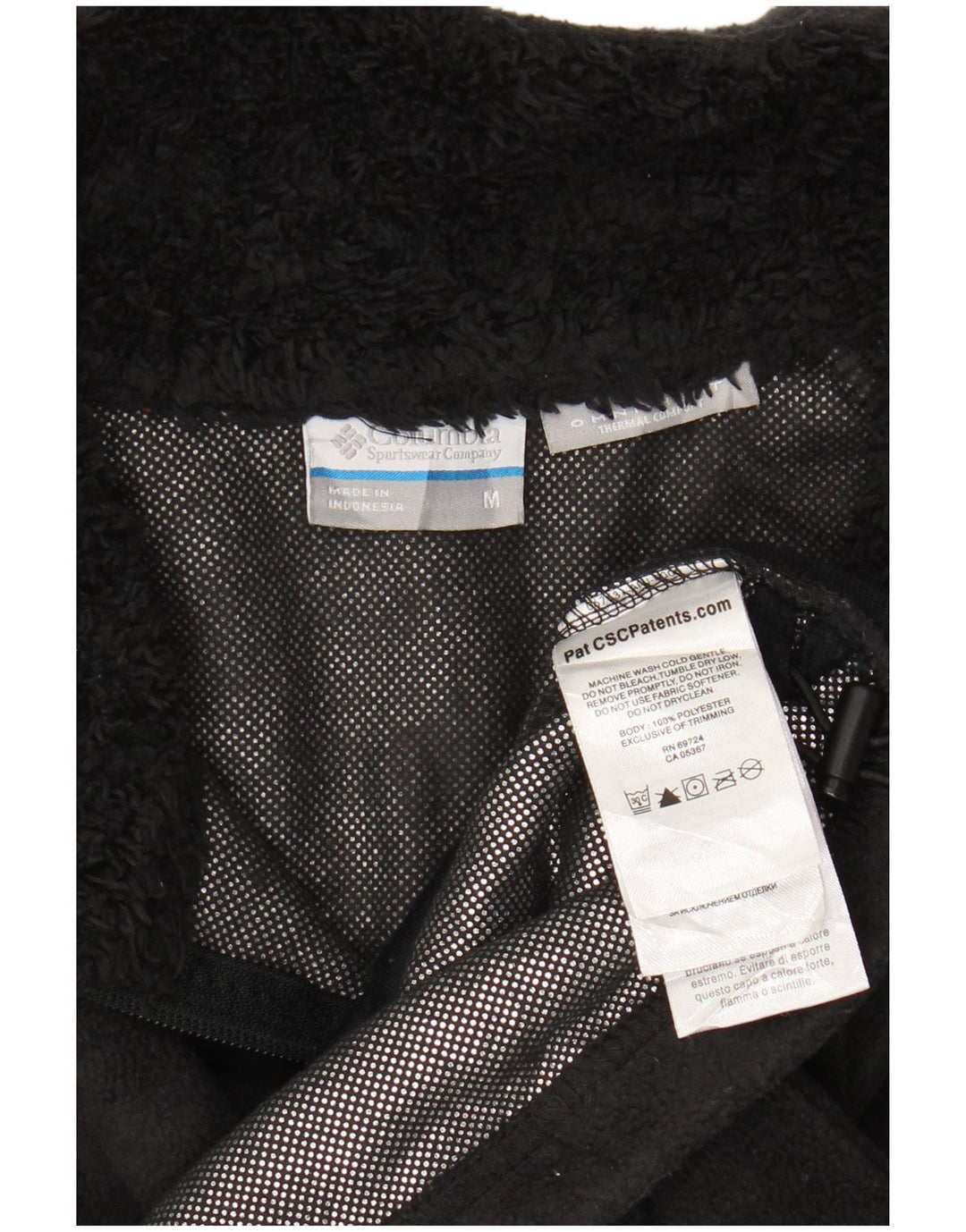 COLUMBIA Womens Omni-Heat Fleece Jacket UK 14 Medium Black Polyester