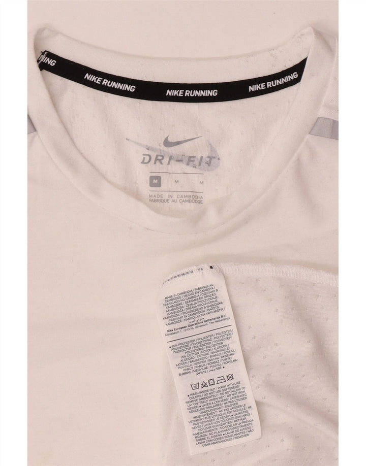 Nike Herren Dri Fit Graphic T-Shirt Top Mittelweißes Polyester