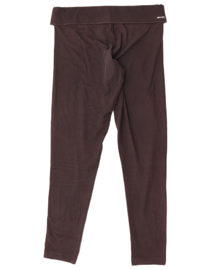 Adidas Damen Climalite Leggings UK 12/14 Medium Schwarz Polyester