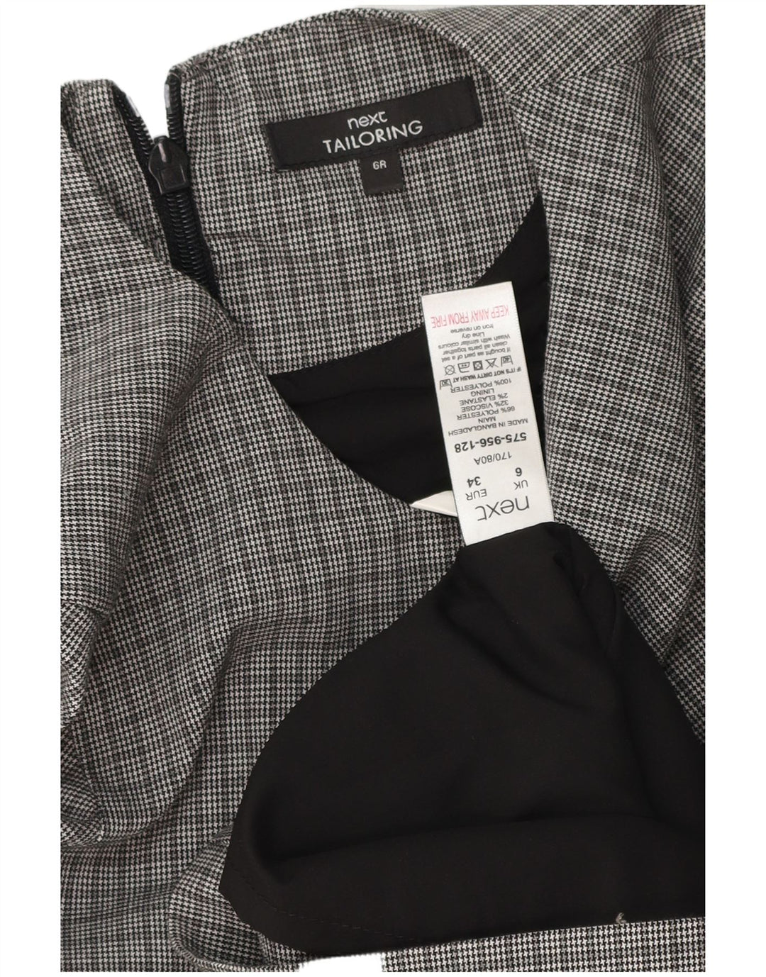 Next Damen Etuikleid UK 6 XS Grauer Hahnentritt