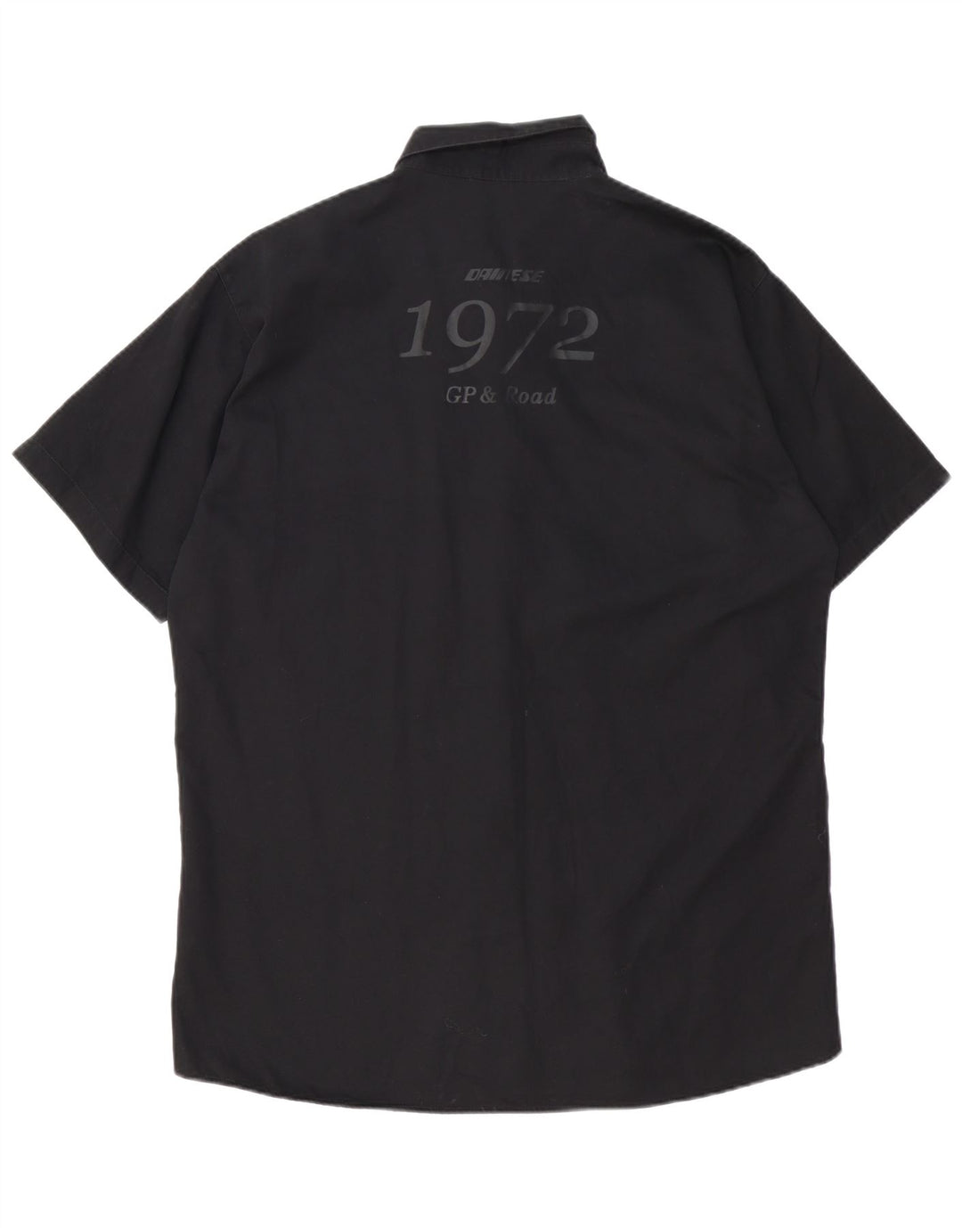 Dainese Herren Grafik-Kurzarmshirt, groß, aus schwarzer Baumwolle