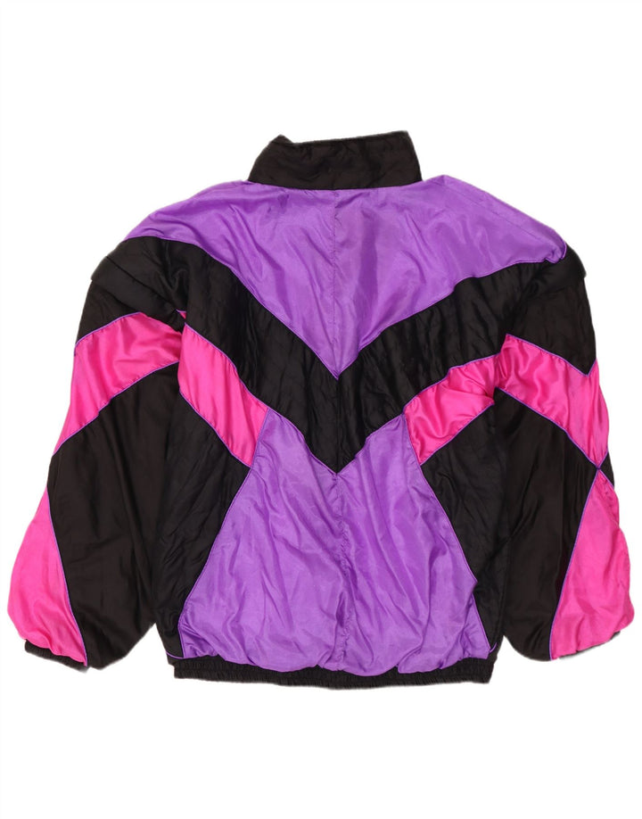 BALDINI Herren-Trainingsanzug-Oberteil, mittelviolettes Colourblock-Polyamid