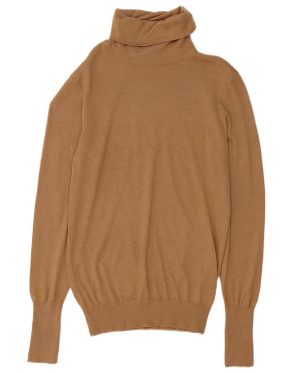 Zara Damen-Pullover mit Rollkragen, Gr. 40, Größe L, Braun, Modal