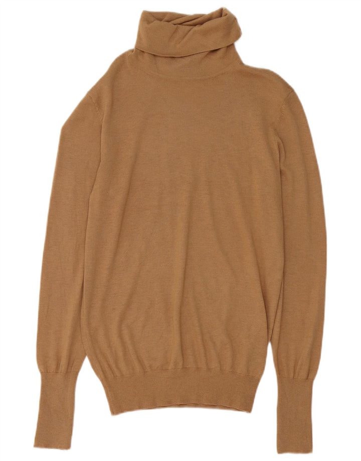 Zara Damen-Pullover mit Rollkragen, Gr. 40, Größe L, Braun, Modal
