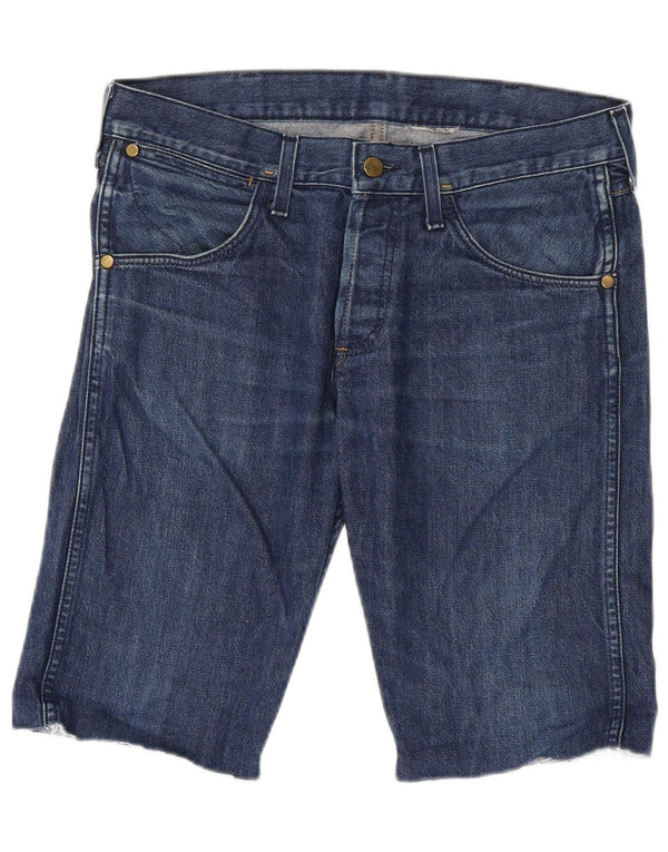 Wrangler Mens 4 RRB Denim Shorts W32 Medium Blue Cotton