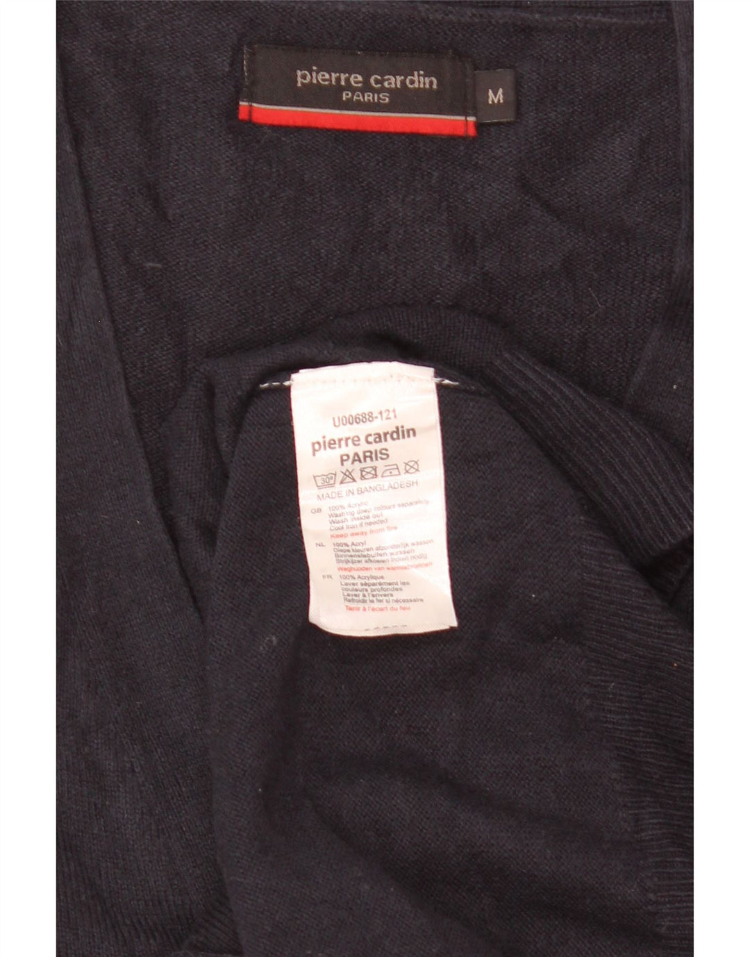 Pierre Cardin Herren-Strickjacke, mittelgroßes Marineblau, Acryl