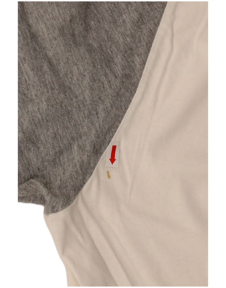 LOTTO Herren T-Shirt Top UK 46/46 3XL Weiße Colourblock-Baumwolle