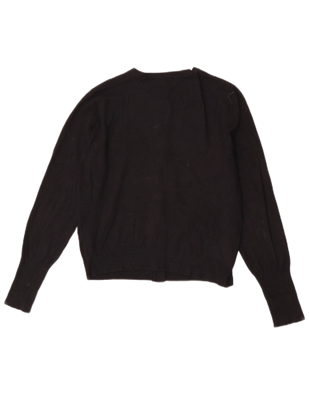 Marks & Spencer Damen Crop Cardigan Pullover UK 12 Mittelschwarze Viskose