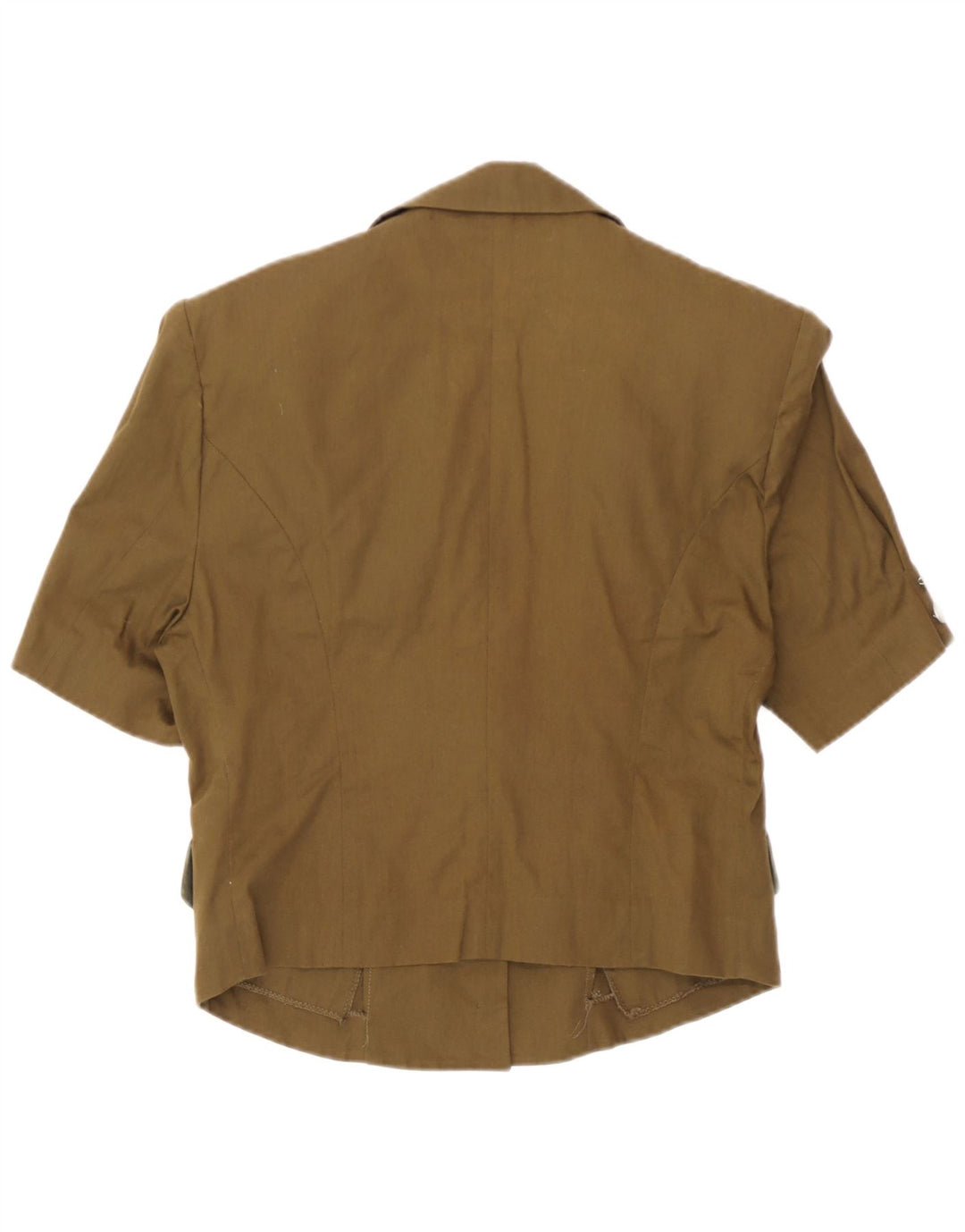 Sport Staff Damen Kurzarm-Blazer mit 5 Knöpfen, Größe IT 42, mittleres Khaki