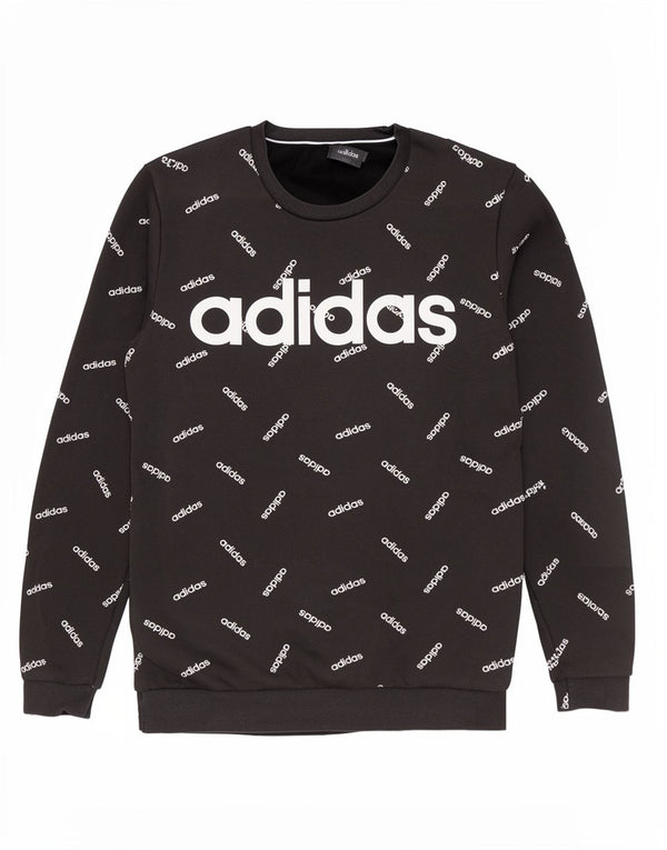 Adidas Herren Grafik-Sweatshirt-Pullover, mittelschwarz, Baumwolle