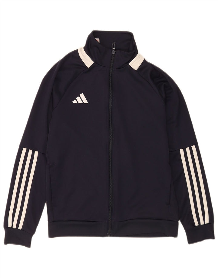 Adidas Jungen Trainingsanzug Top Jacke 11-12 Jahre Marineblau Polyester