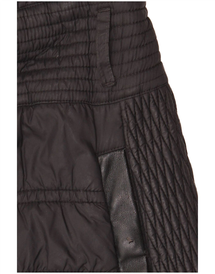 Karen Millen Herren gepolsterter Mantel UK 10 Small Schwarz Polyamid