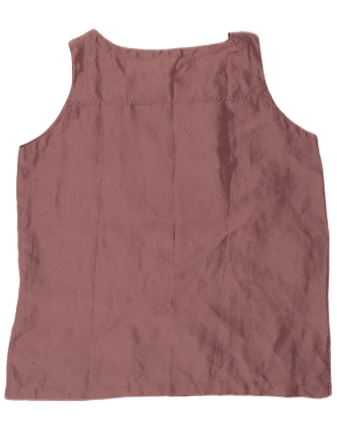 Neues, ärmelloses Damen-Blusenoberteil von Fast IT 48 XL aus burgunderroter Seide