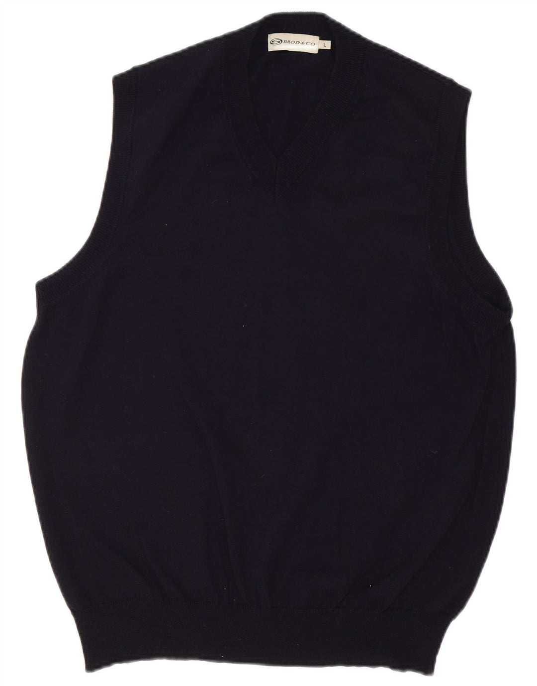 Vintage Herren Weste Tank Top Groß Marineblau Polyacryl