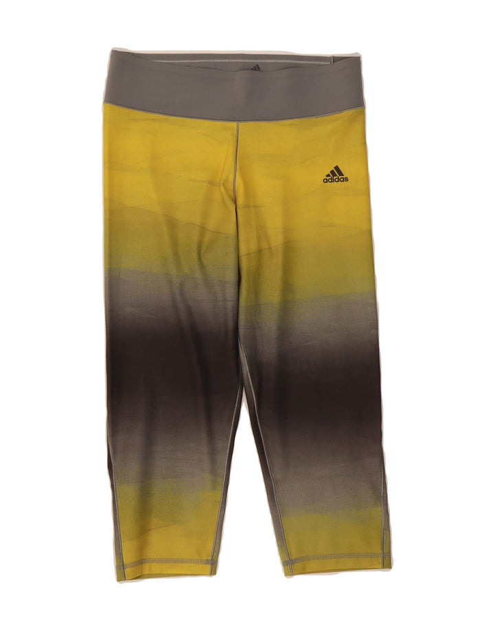 ADIDAS Womens Climalite Tracksuit Trousers UK 12/14 Medium Yellow Vintage Adidas and Second-Hand Adidas from Messina Hembry 