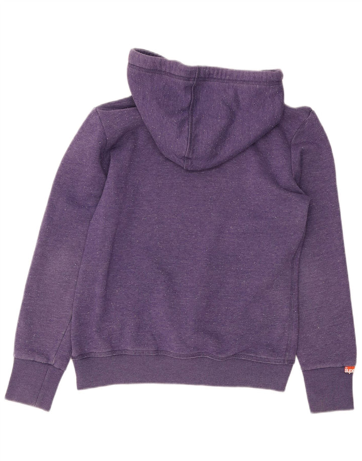 SUPERDRY Damen-Kapuzenpullover mit Grafik, UK 14, Größe L, Lila, Baumwolle