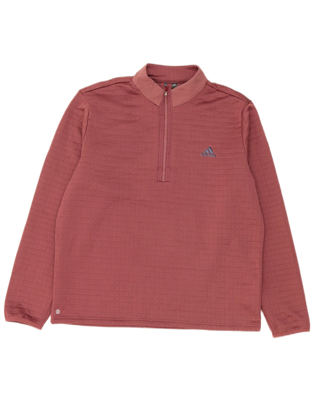 Adidas Herren-Pullover-Trainingsanzug mit Reißverschluss, Größe L, Burgunderrot, Polyester
