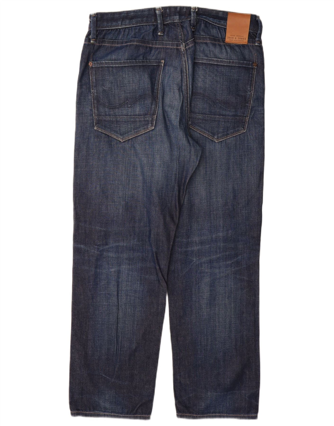 Jack & Jones Herren Straight Jeans W32 L30 Blaue Baumwolle