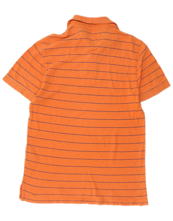 Tommy Hilfiger Herren Custom Fit Poloshirt XS Orange gestreift Baumwolle