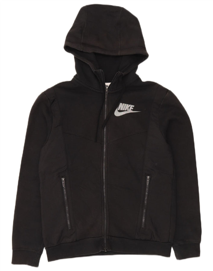 Nike Herren-Kapuzenpullover mit Reißverschluss, Größe S, schwarze Baumwolle