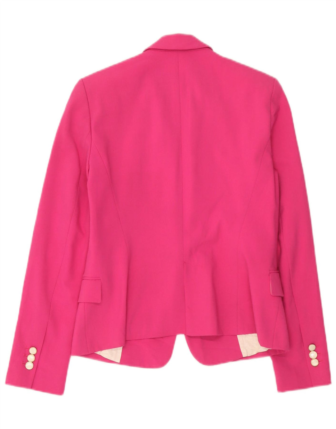 Zara Damen 1-Knopf-Blazerjacke UK 10 Small Pink Polyester
