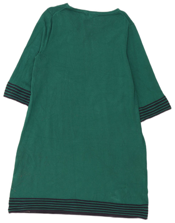 Boden Damen-Pulloverkleid mit 3/4-Ärmeln, UK 22 3XL, grün gestreift