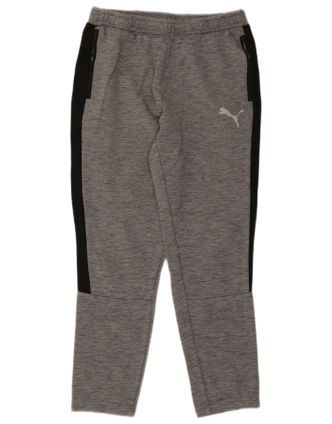 Puma Herren-Trainingshose aus mittelgrauer Colourblock-Baumwolle