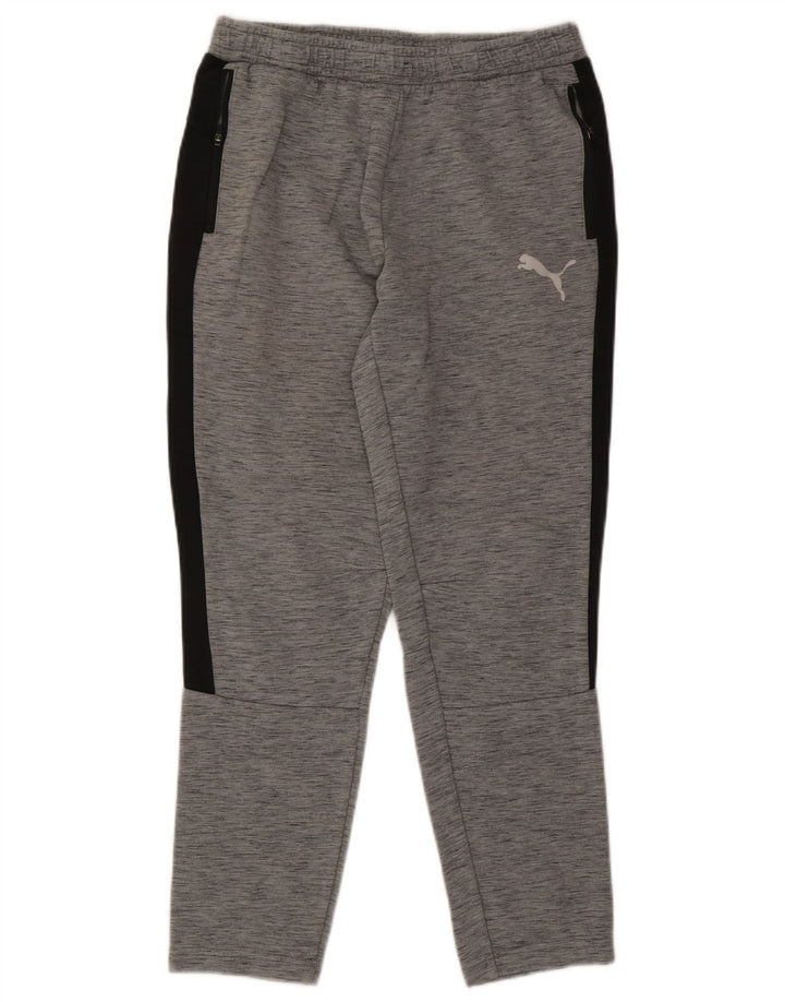 Puma Herren-Trainingshose aus mittelgrauer Colourblock-Baumwolle