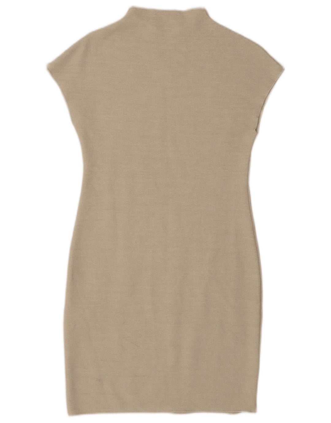 Zara Damen Etuikleid UK 14 Large Beige Viskose