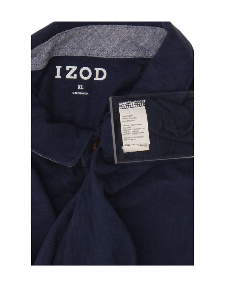 IZOD Mens Polo Shirt XL Navy Blue Cotton Vintage Izod and Second-Hand Izod from Messina Hembry 