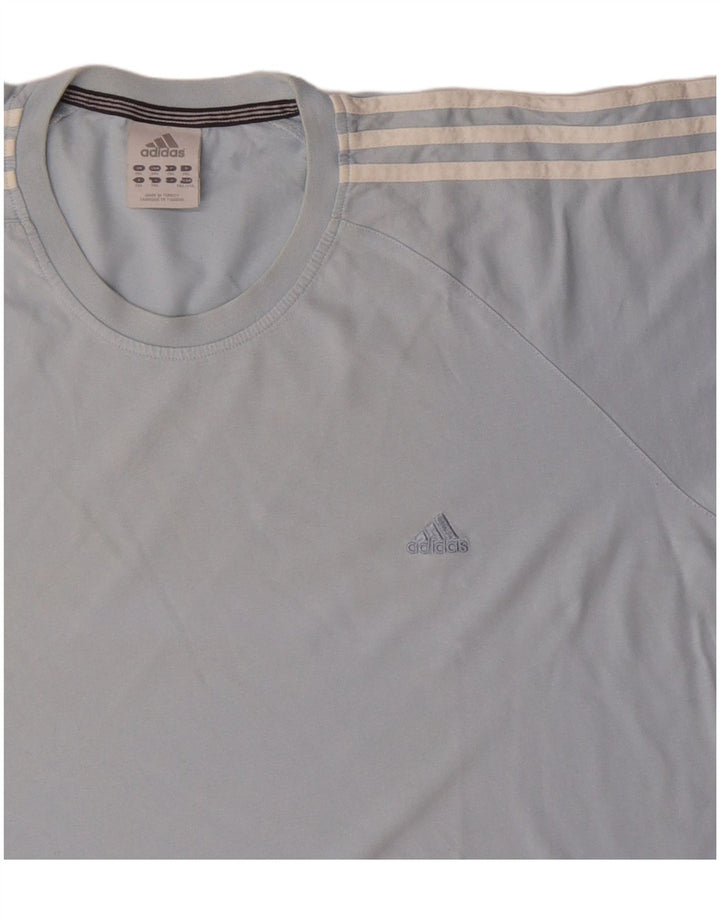 Adidas Herren T-Shirt Top 2XL Blau Baumwolle