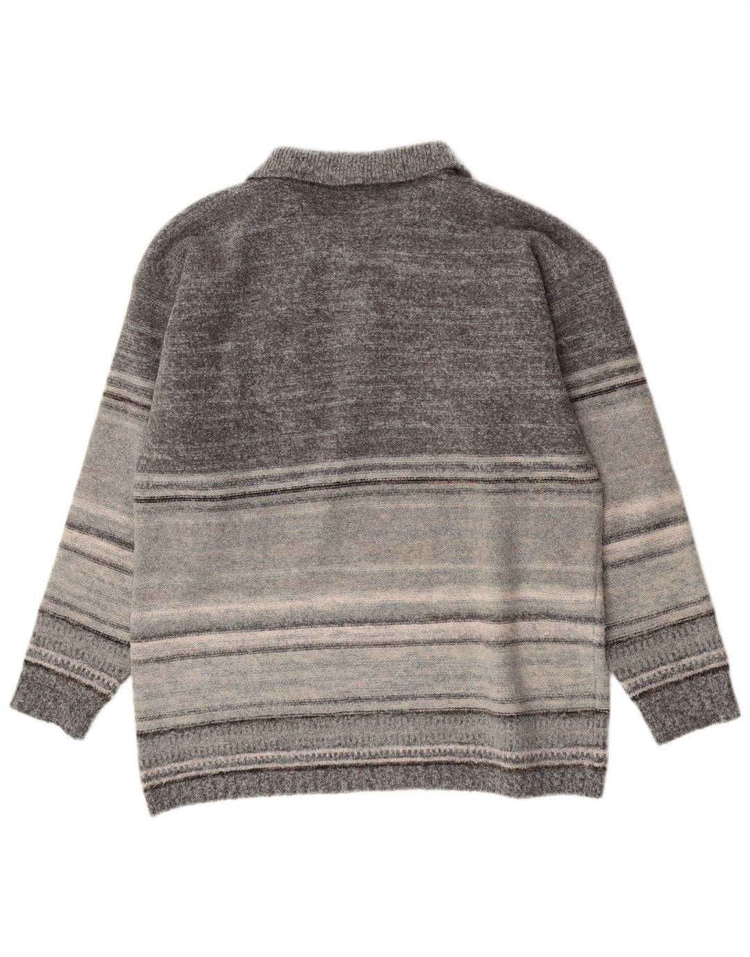 Kappa Herren-Pullover mit Rollkragen, XL, grau gestreift, Wolle