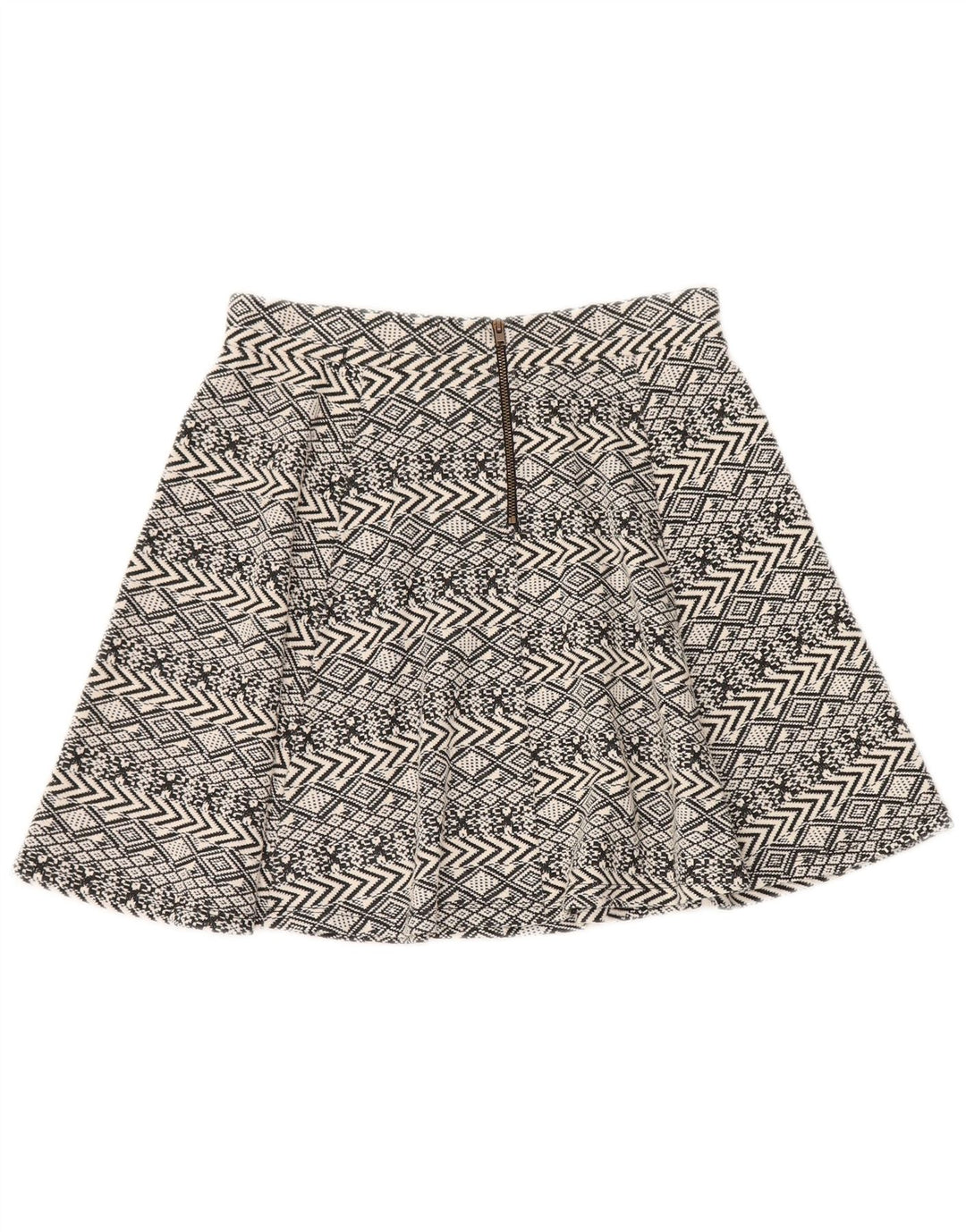 Superdry Damen Minirock Medium W28 Graues geometrisches Polyester