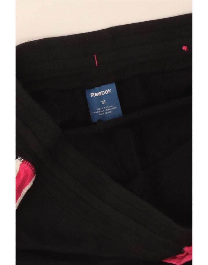 REEBOK Capri-Trainingshose für Damen, UK 14, Mittelschwarz, Farbblock