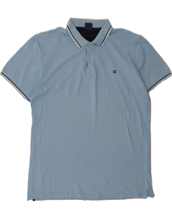 CHAMPION Mens Polo Shirt 2XL Blue Vintage Champion and Second-Hand Champion from Messina Hembry 