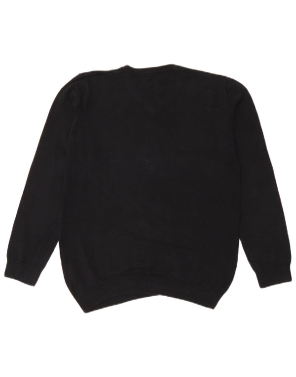 Marks & Spencer Jungen-Pullover mit V-Ausschnitt, 13–14 Jahre, schwarze Baumwolle