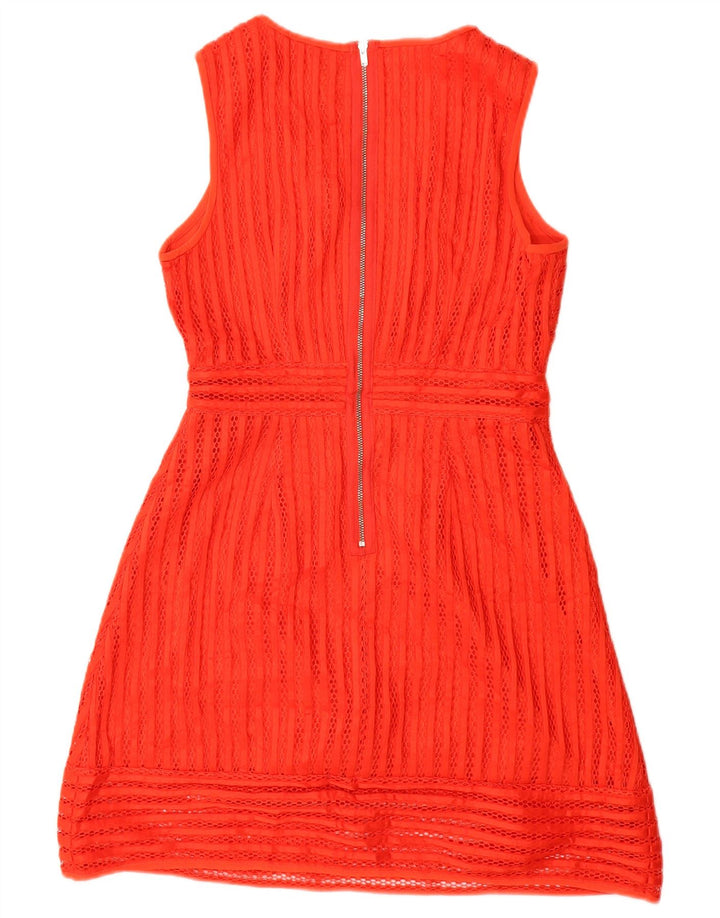 J. Crew Damen Ärmelloses A-Linien-Kleid US 2 XS Rotes Polyester