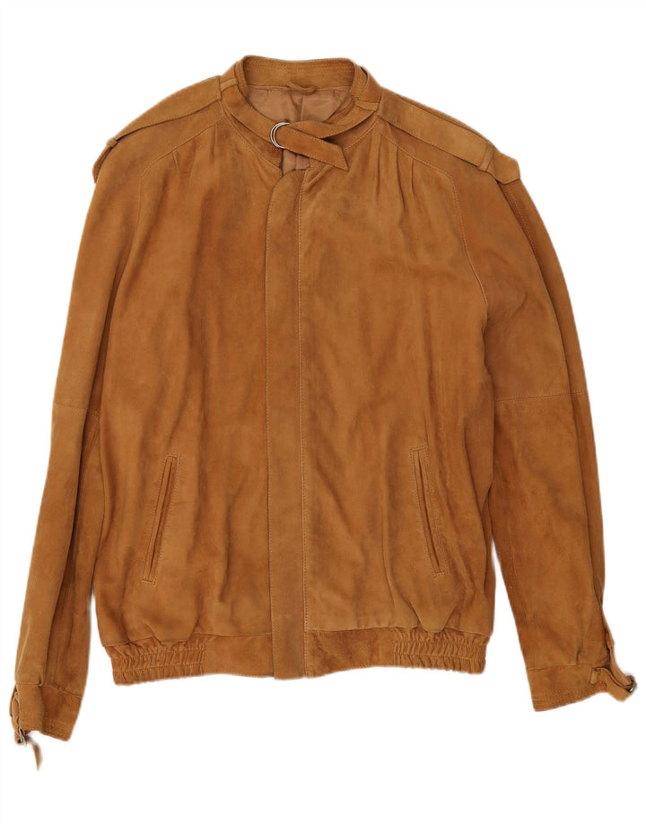 Vintage Herren Wildlederjacke IT 52 XL Beige Leder