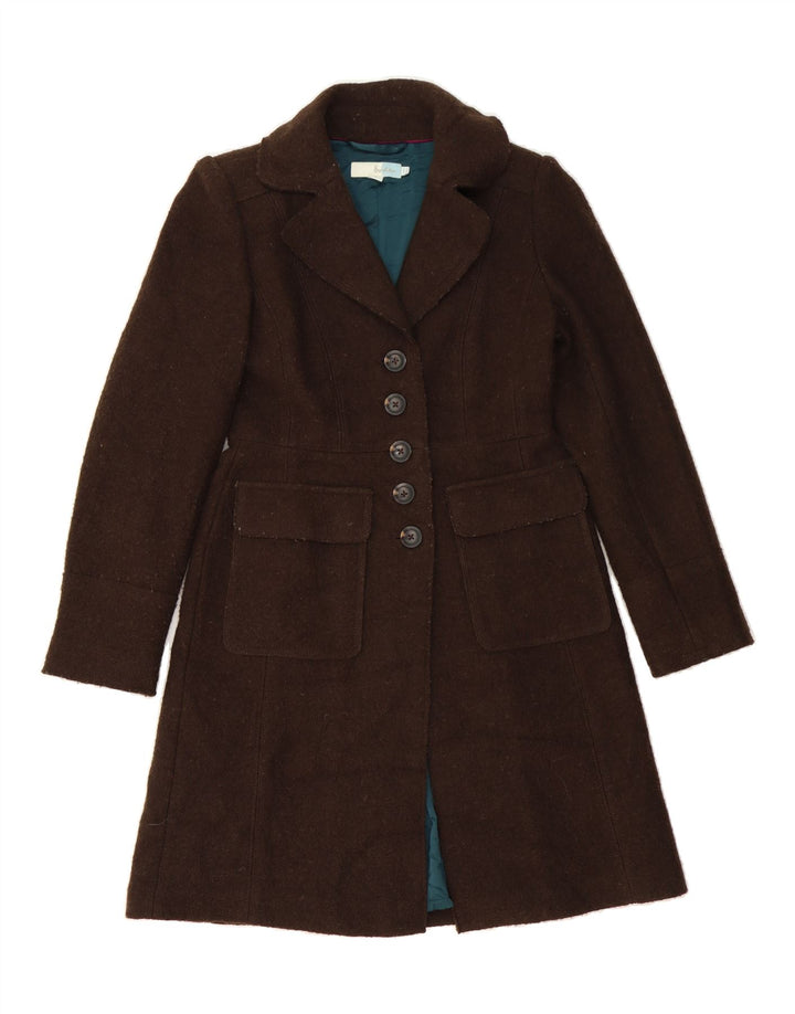 BODEN Womens Overcoat UK 8 Small  Brown Polyester Vintage Boden and Second-Hand Boden from Messina Hembry 