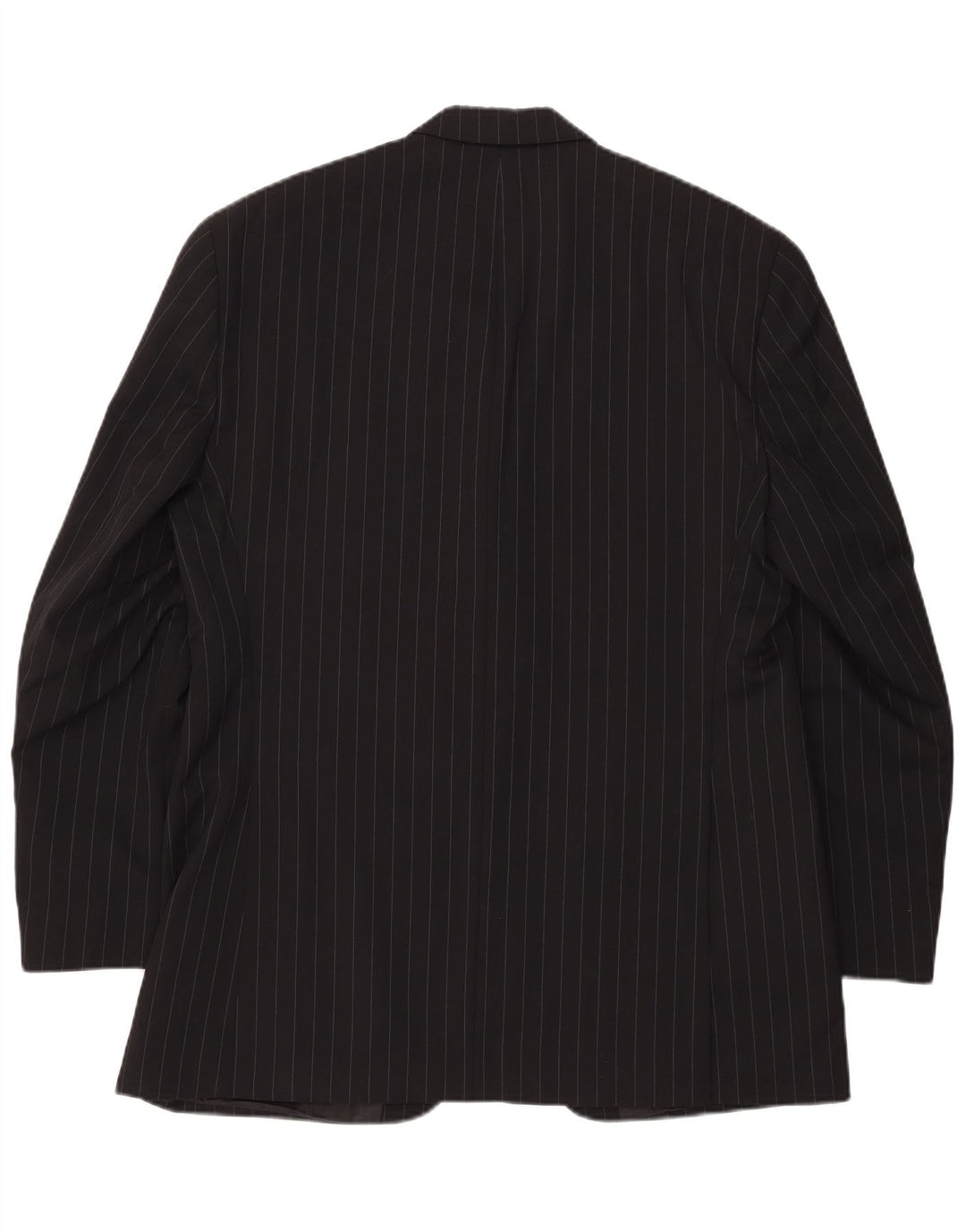 CHAPS Herren-Blazer mit 3 Knöpfen, UK 42, XL, schwarze Nadelstreifenwolle