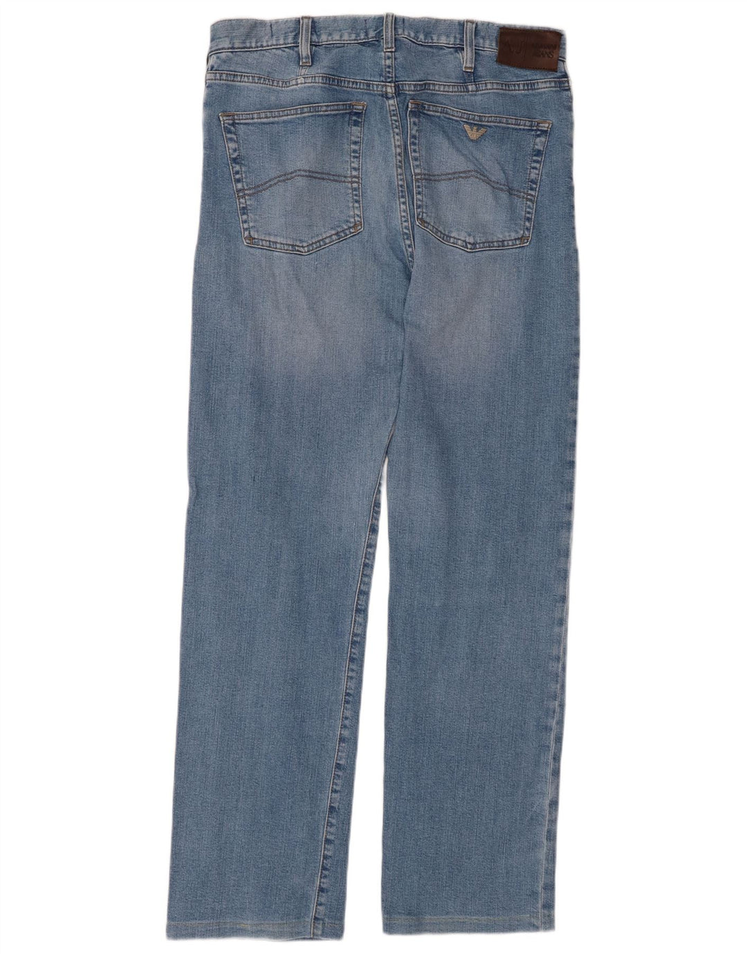 ARMANI Herren Straight Jeans W32 L31 Blaue Baumwolle