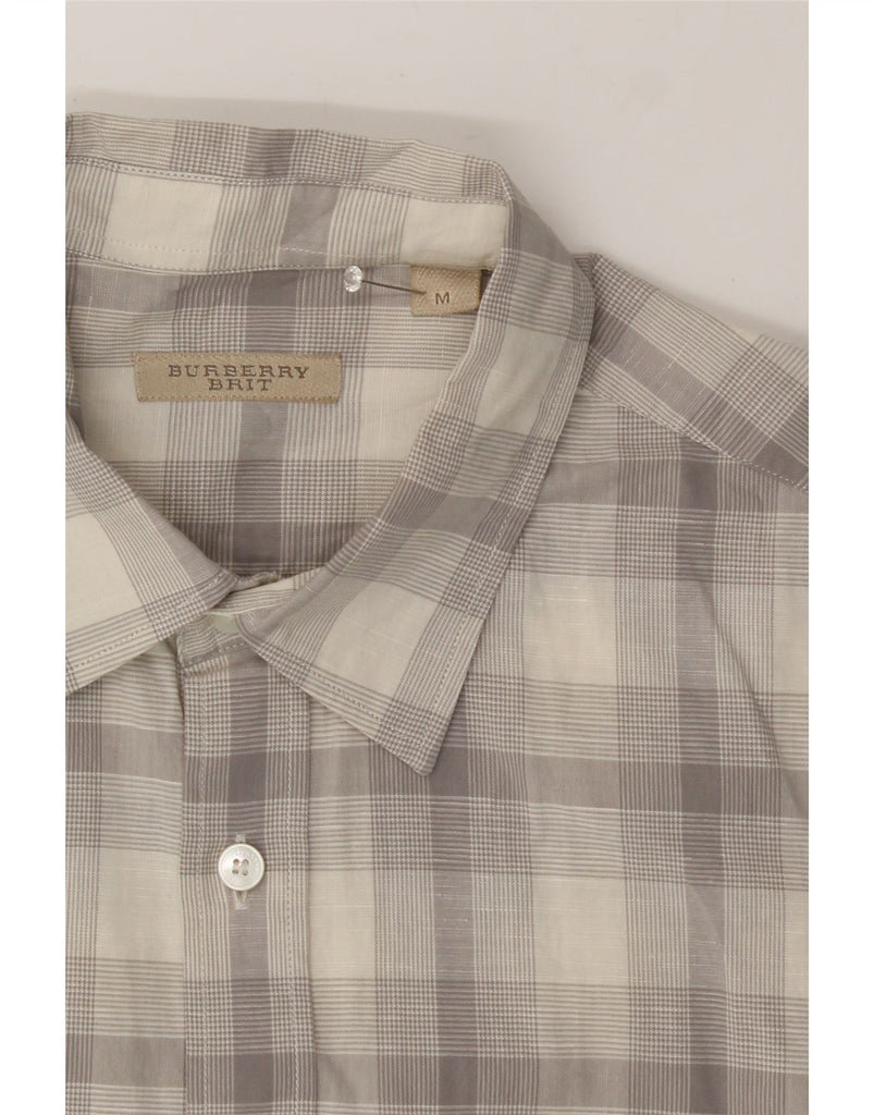 BURBERRY Mens Shirt Medium Grey Check Cotton Vintage Burberry and Second-Hand Burberry from Messina Hembry 