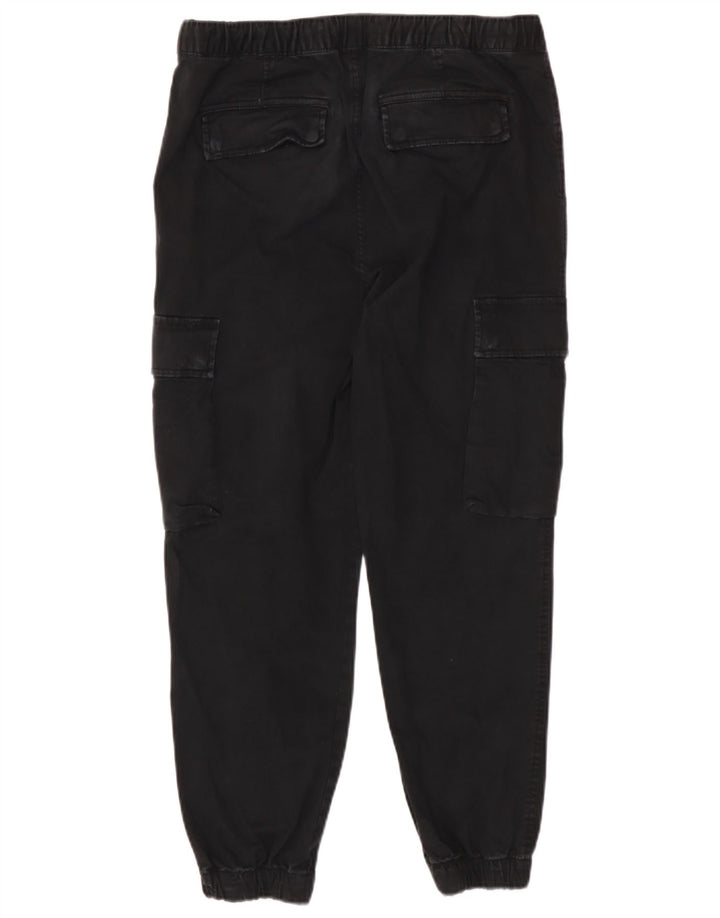 Zara Herren-Jogginghose, Cargohose, Größe M, W31, L26, Schwarz, Baumwolle