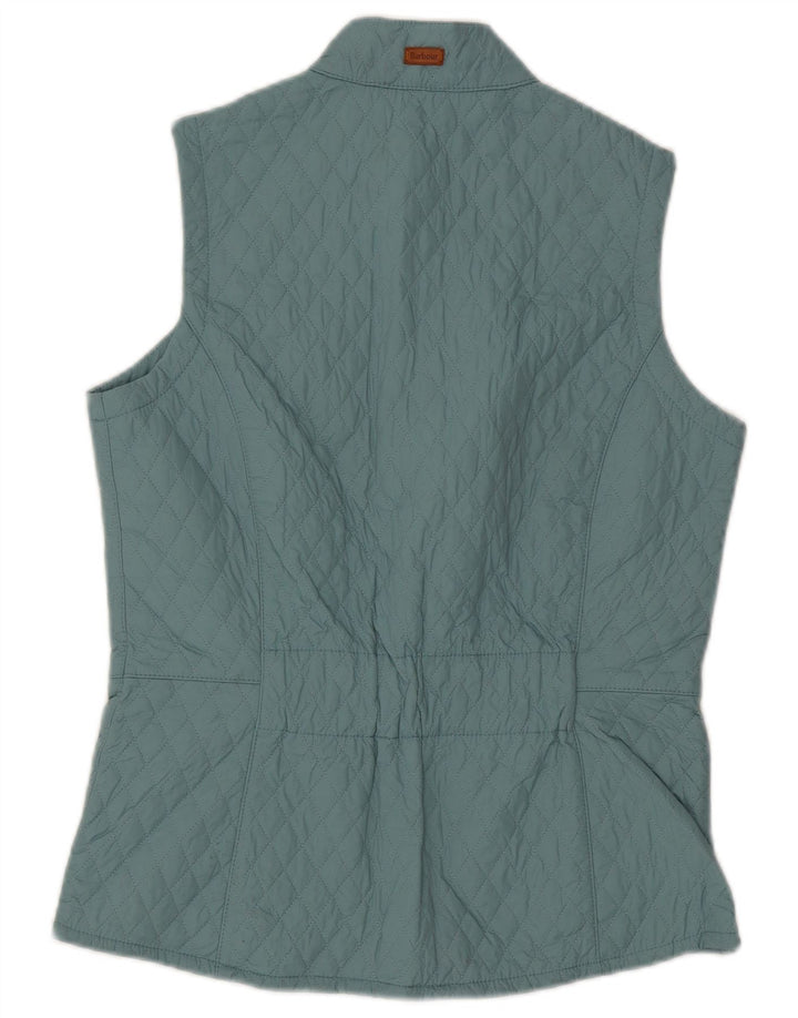 Barbour Damen Steppweste UK 12 Mittelblaues Polyamid