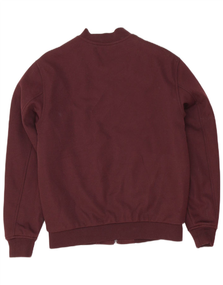 Zara Herren Bomberjacke UK 38 Medium Burgund Polyester